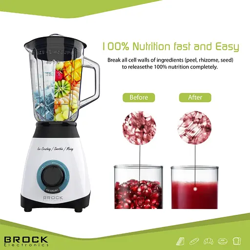 Блендер BROCK BL 1501 WH стационарный 500Вт - фото 5