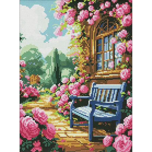 Алмазная мозаика Цветочный сад Идейка AMO8140, 30x40 см - фото 1