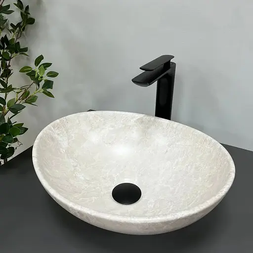 Умивальник VBI Parma light stone накладний VBI-011006, Сірий - фото 1