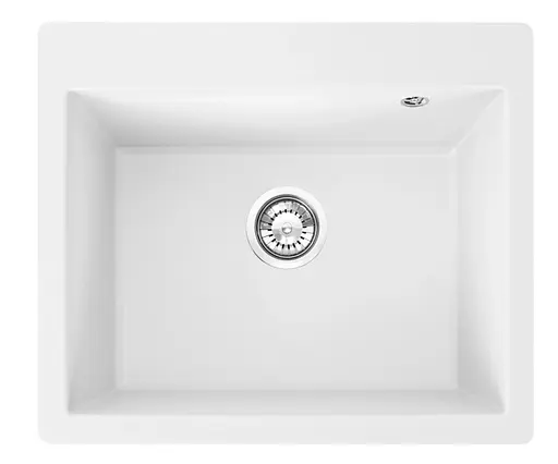 Кухонна мийка гранітна Rea Lin white ZLE-00130, Білий - фото 9
