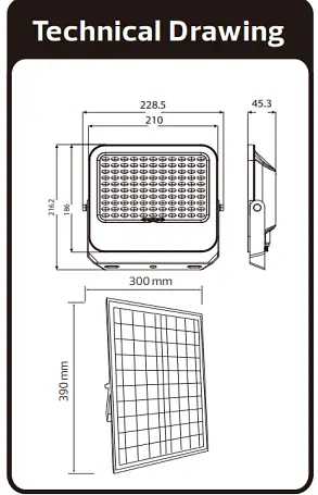 Прожектор світлодіодний на сонячній батареї "TIGER PRO-200" 200W 6400K - фото 2