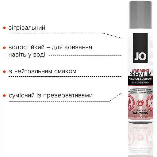 Разогревательный лубрикант на силиконовой основе System JO Premium - Warming (30 мл) - фото 3