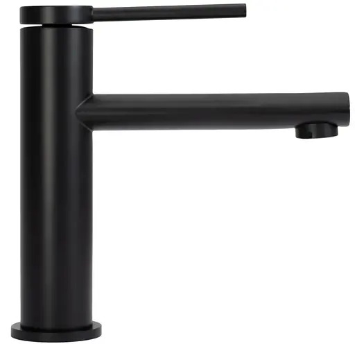 Змішувач для умивальника Rea Oval низький black REA-B6516 Чорний матовий - фото 3