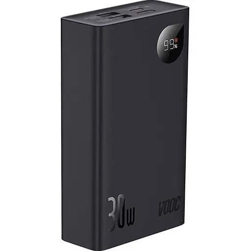 Зовнішній акумулятор Baseus Adaman 2 Metal Digital Display 20000mAh 30W Black (PPAD050001) [76248]