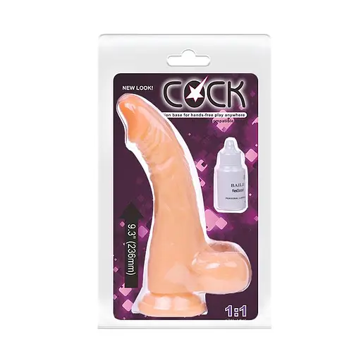 Реалистичный вибратор Baile Cock 21 см телесный - фото 6