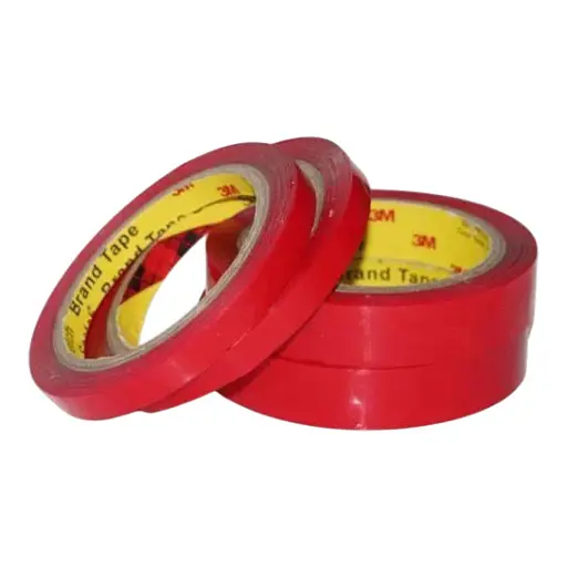 Скотч 5 мм двосторонній червоний - фото 1