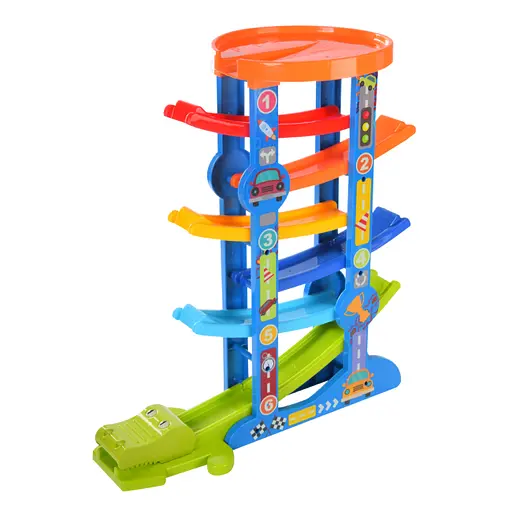 Игровой набор PL-921-266 IBLOCK в виде трека, в комплекте: 3 одинарных машинки, 1 тройная машинка, в коробке (6978889060177) - фото 2