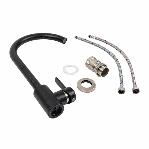 Смеситель для кухни Platinum 7990 NEST черный металлик Черный - фото 2