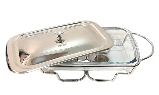 Марміт настільний підігрівач їжі Bohmann BH-2008 термостійкий скляний посуд з підігрівом - фото 4