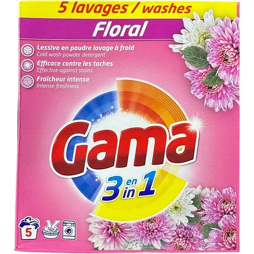 Порошок Gama Floral 3в1 5 циклів прання 275 г - фото 1