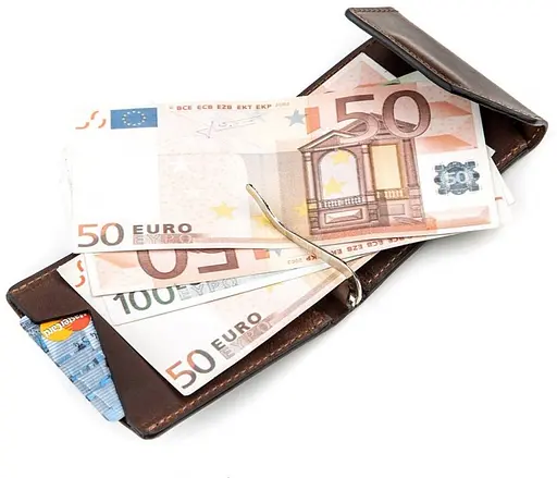 Мужской кожаный кошелек Grande Pelle 9х8х1 см acs0024443 - фото 3