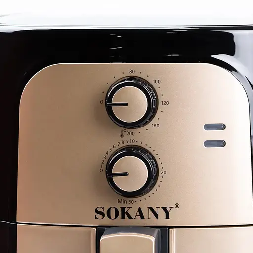 Аэрофритюрница безмасляная Sokany SK-10025 6.5 л электрическая с механическим управлением 1400 Вт - фото 2