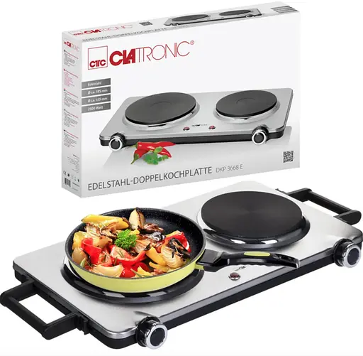 Настольная электрическая плита 2500Вт на 2 конфорки Clatronic DKP 3668 - фото 5
