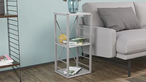 Етажерка 3/34 Ferrum-decor Серії Коннект 73x34x28 сірий ДСП Бетон 16мм (FRD-105545) - фото 3