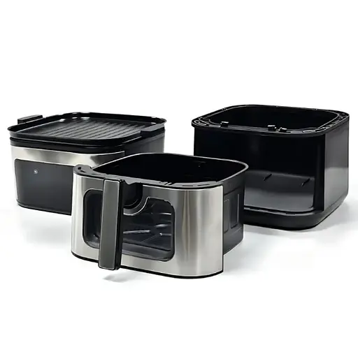 Аерогриль фритюрниця Domotec MS-3225 7 л 2 нагрівальних елементи сенсорне управління 3500 Вт Чорний - фото 2