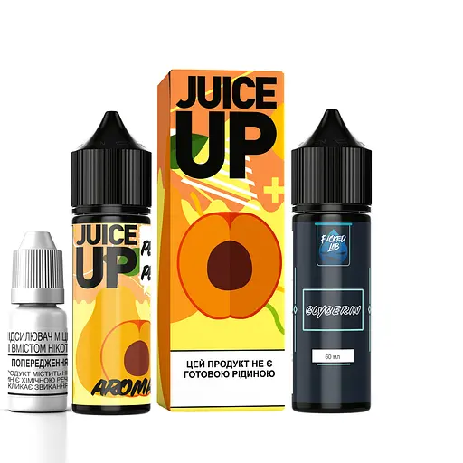 Набор компонентов для самозамеса органической заправки Fucked Juice Up 60 мл, 0-3 мг Pear Peach Груша Персик (15544)