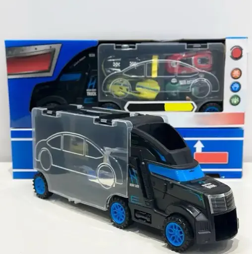 Іграшкова фура Car Carrier Trailer з 5 металевими машинками - фото 5