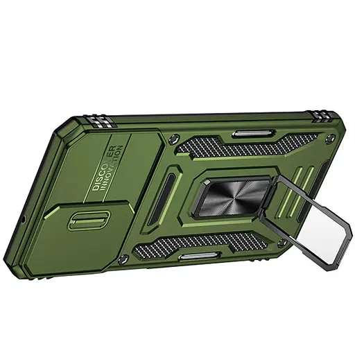 Ударостійкий чохол Epik Camshield Army Ring для Samsung Galaxy A05s Оливковий / Army Green - фото 4