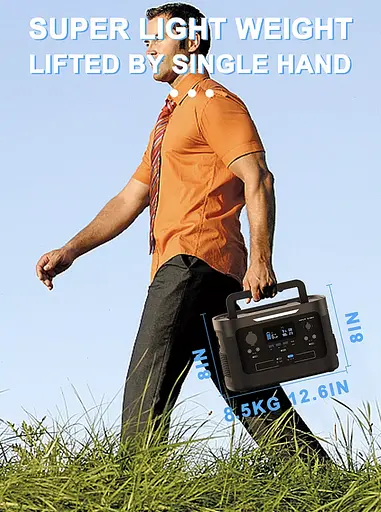 Зарядна станція Flashfish Ansun Portable Power Supply 600W 2AC DC PD AC Solar Generator 519Wh 140400mAh - фото 4