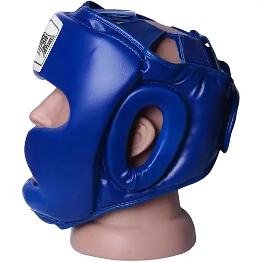 Боксерский тренировочный шлем PowerPlay 3043 XL Blue - фото 4