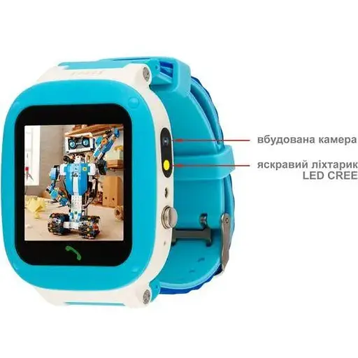 Smart Watch AmiGo GO004 Splashproof Camera+Led Blue UA UCRF - фото 4