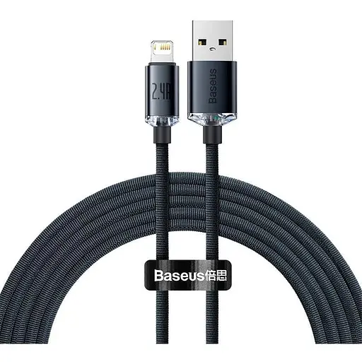 Кабель Baseus Lightning Crystal Shine Series 2 м 2.4A (CAJY000101)