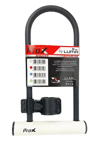 Велосипедний замок Prox U-LOCK 180 x 320 мм під ключ чорно-білий (G0000170)