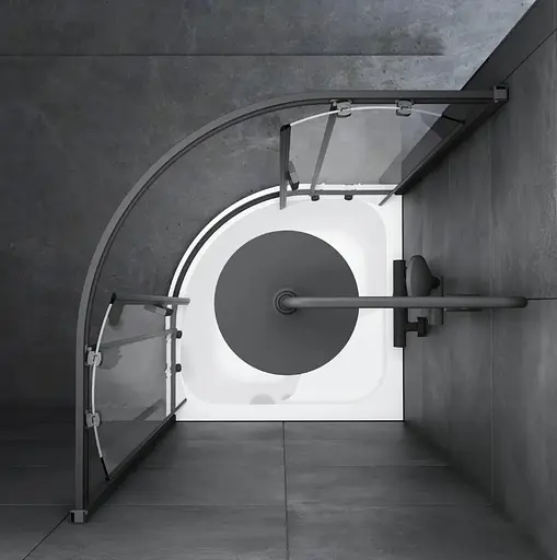 Душевая кабина AM.PM Gem Deep 1/4 Round W90UG-401A9090-BT - фото 6