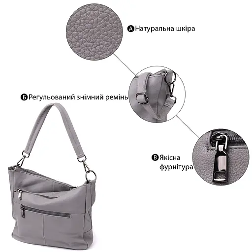 Женская сумка Vintage с двумя ремешками из натуральной кожи 28х24х10 см sum0027577 - фото 4