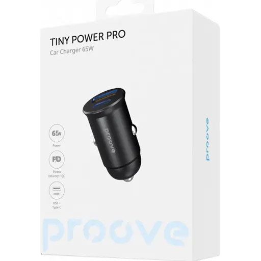 Автомобільний зарядний пристрій Proove Tiny Power Pro 65W Black (ACTP65110001) [130296] - фото 5