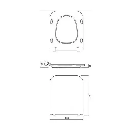 Унітаз підвісний CET B217 Cersanit Crea CleanOn з дюропластовим Slim сидінням SoftClose+QuickRelease 30412 - фото 6