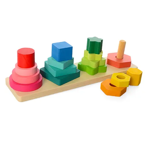 Развивающий набор Геометрика MD 1216 деревянный - фото 2