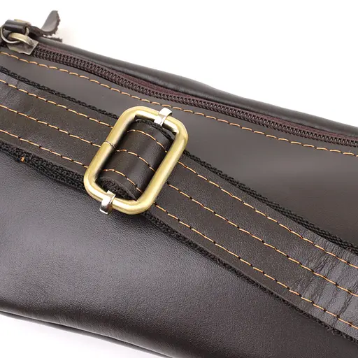 Чоловіча сумка-бананка компактного розміру з натуральної гладкої шкіри SHVIGEL 34х12х4 см sum0027450 - фото 15