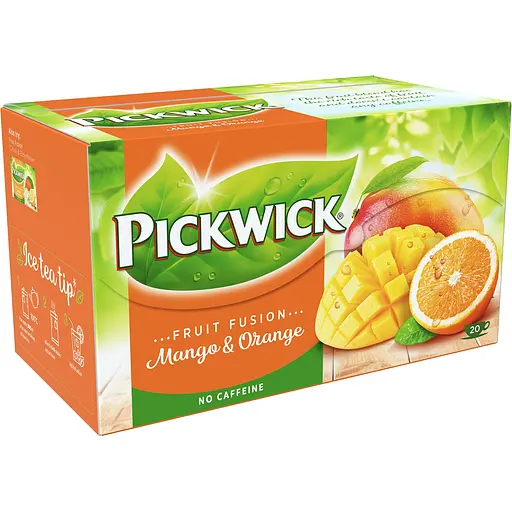 Чай фруктово-травяной Pickwick Fruit fusion Mango&Orange с кусками манго и цедрой апельсина 35 г (20 шт. по 1.75 г) - фото 2