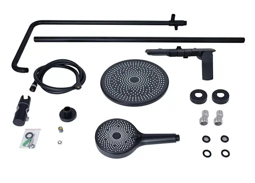 Душова система універсальна Qtap Slavonice Black Matt з виливом QTSLA111BLM45906 - фото 10