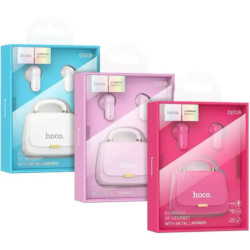 Наушники Hoco DES35 Dawn handbag BT headset White - фото 7