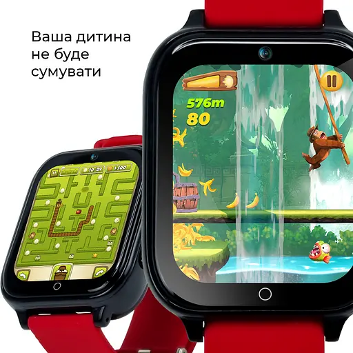 Смарт-годинник JETIX DF100 Pro з 4G відеодзвінком, вібродзвінком і вологозахистом IP67 - червоний - фото 5