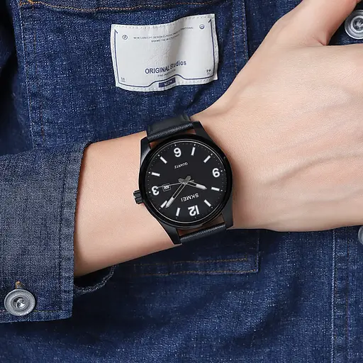 Часы мужские классические наручные Skmei 2067 (Черные) - фото 8