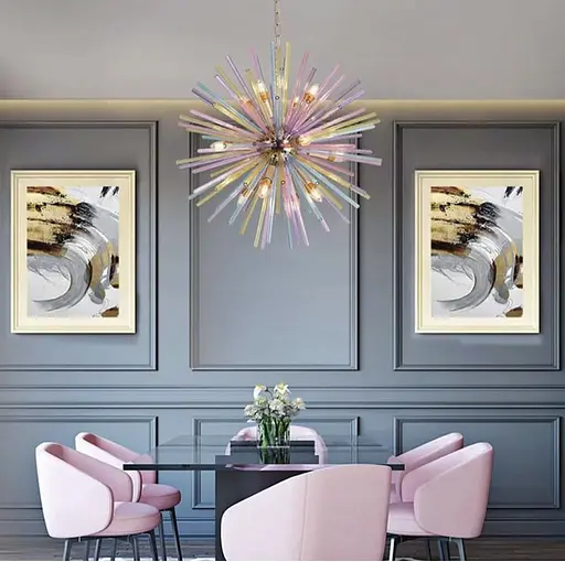 Люстра SPUTNIK non-ferrous з скляними паличками | Арт. MD 9065 GD | Line F - фото 1