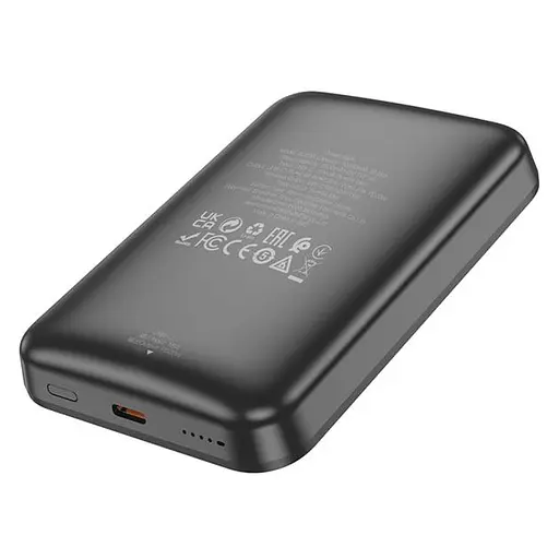 Павербанк магнітний із бездротовим зарядним Borofone BJ63A Nimble PD20W magnetic 10000mAh чорний - фото 2