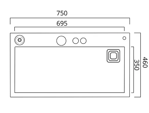 Кухонна мийка Platinum HANDMADE 75*46D (SP000041260) - фото 8