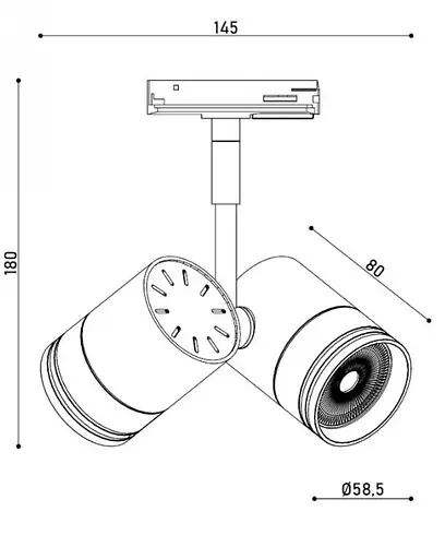Светильник трековый Kloodi KD-5050/02-2L-BK Track - фото 4