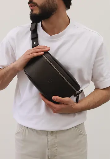 Шкіряна поясна сумка Explorer S темно-коричнева - фото 2