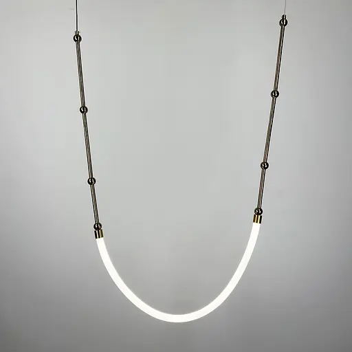 Дизайнерський підвіс LEDA у латунному корпусі 200 см | Line F | Арт. A99-950*2000-1 AB - фото 3