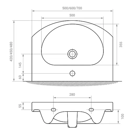Тумба універсальна RJ Toft-L із умивальником Runa L81950000 50 см Білий RJFU026-4150WHSET(RJFU026-4150WH+L81950000) Білий - фото 3