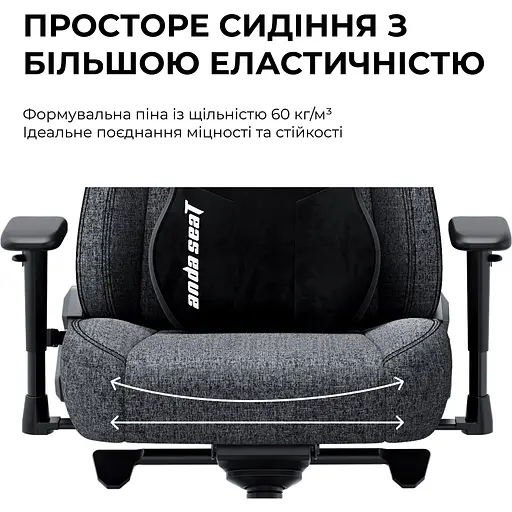 Крісло ігрове Anda Seat Novis Plus  XL Black PVC (AD23YC-XL-01-B-PV-B04) - фото 16
