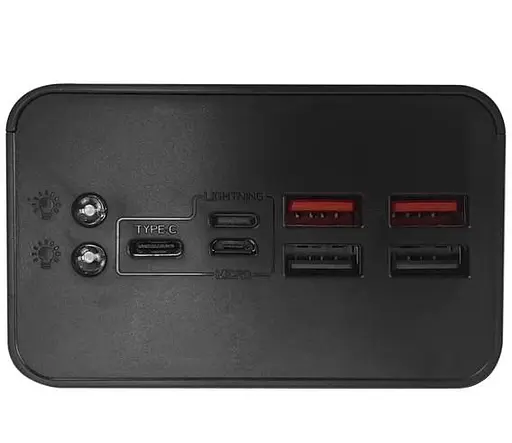 Універсальна мобільна батарея XO PR124 40000 mAh (Black) - фото 2