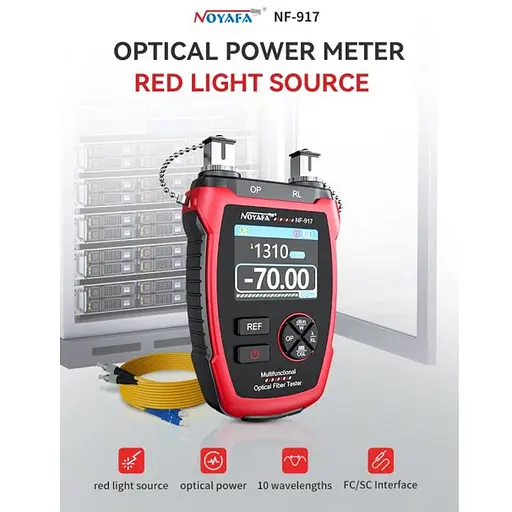 Кабельний тестер Noyafa NF-917 FC ST SC VFL OPM багатофункціональний (18889) - фото 3