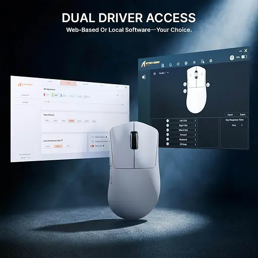 Бездротова миша ATTACK SHARK V8 42000 DPI PAW3950MAX Nordic 54L15 8K Біла - фото 9