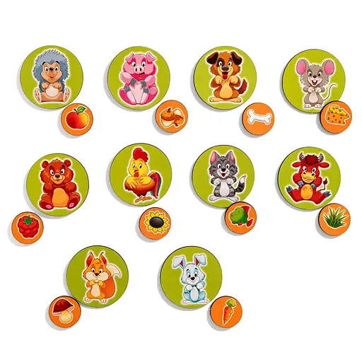 Дерев'яний дитячий сортер "Хто що їсть" (ПСД276) PSD276 на липучках - фото 3